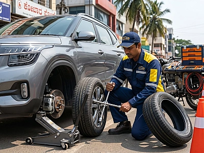 Professional On-Site Puncture & Tyre Swap in Bengaluru